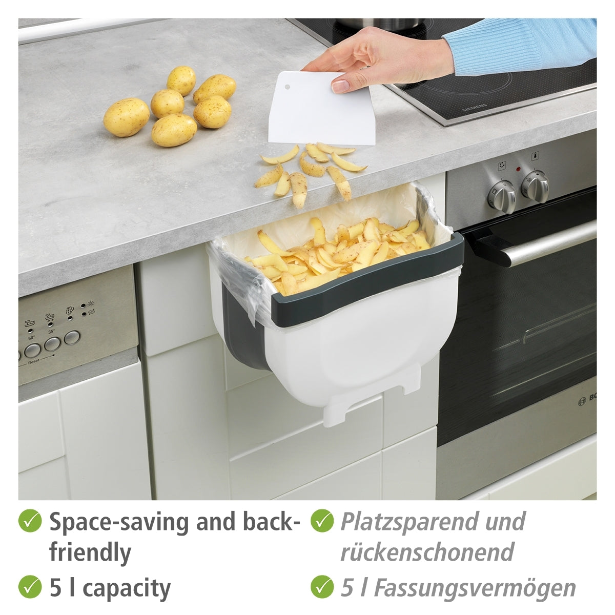 Over-Door Food Waste Collector - Fago Range - 5L